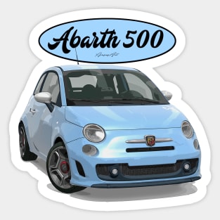 ABARTH 500 Light Blue Scorpion Sticker